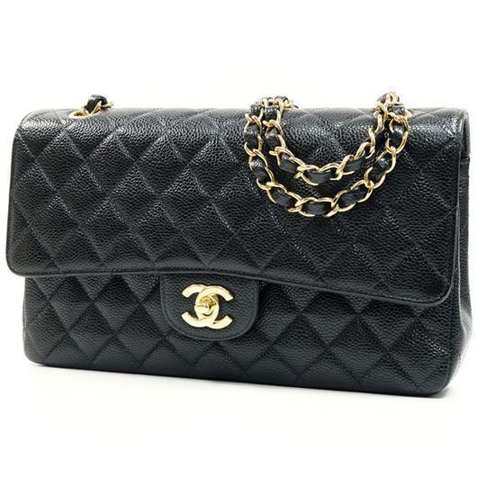 【CHANEL】マトラッセ25Wフラップチェーンショルダーバッグ A01112 キャビアスキン