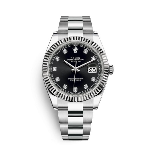 【2024】ROLEX デイトジャスト 41 ウォッチ : ホワイトロレゾール - オイスタースチール＆18 CT ホワイトゴールド - M126334-0011