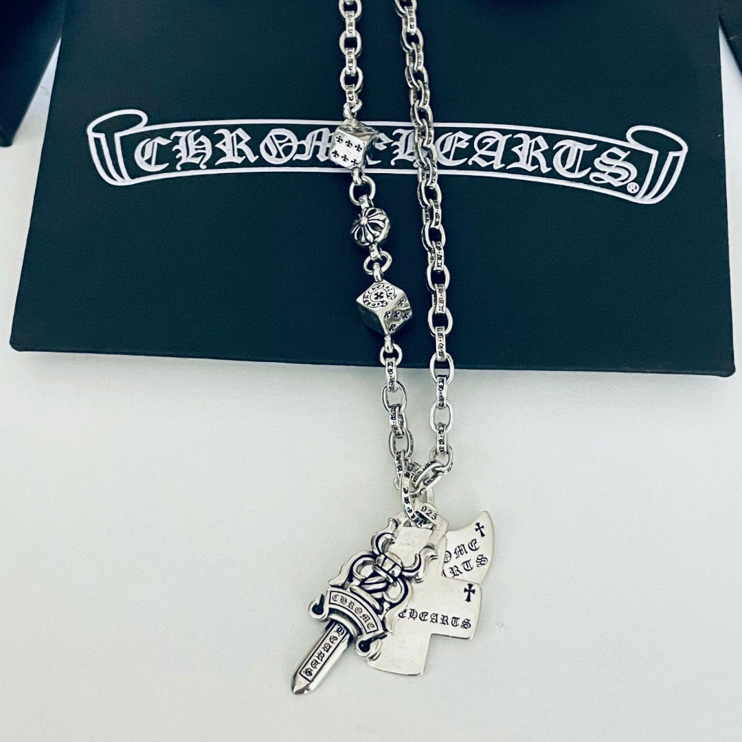 【2024】【Chrome Hearts】ネックレス、新しいネックレス万能シンプルファッションオーナメント