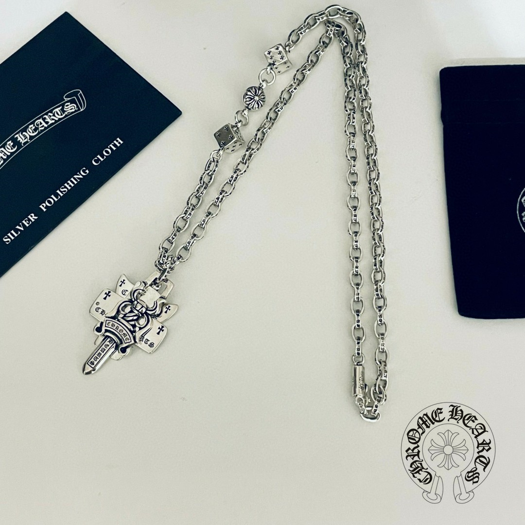【2024】【Chrome Hearts】ネックレス、新しいネックレス万能シンプルファッションオーナメント
