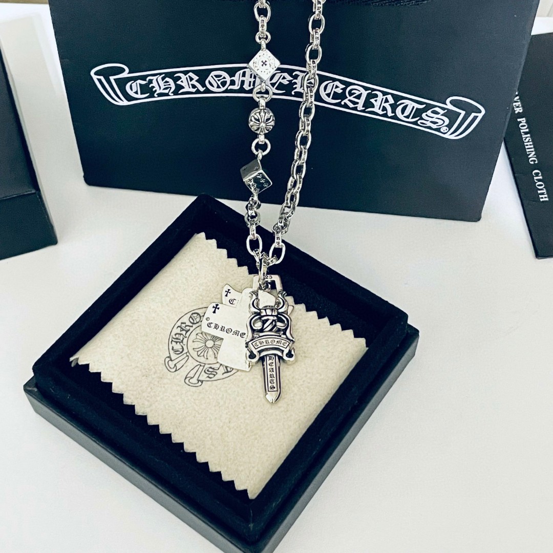【2024】【Chrome Hearts】ネックレス、新しいネックレス万能シンプルファッションオーナメント