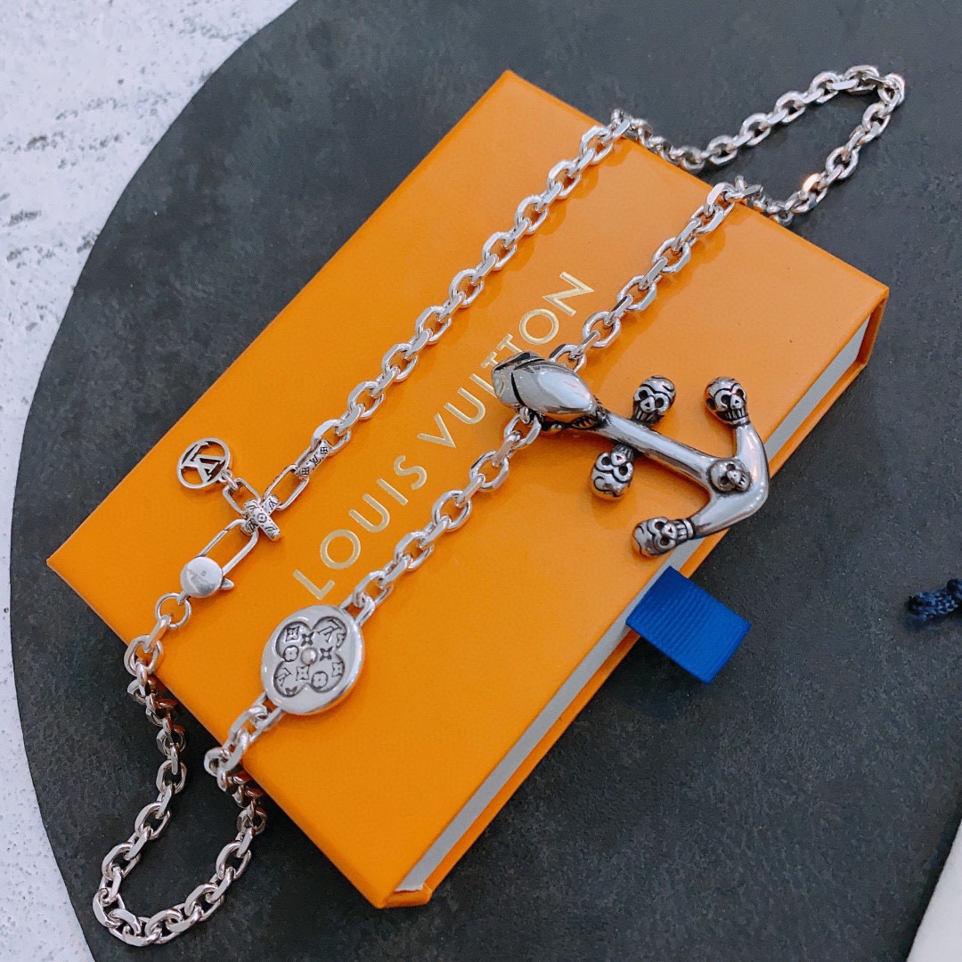 【LOUIS VUITTON 】ネックレス、新しいネックレス万能シンプルファッションオーナメント