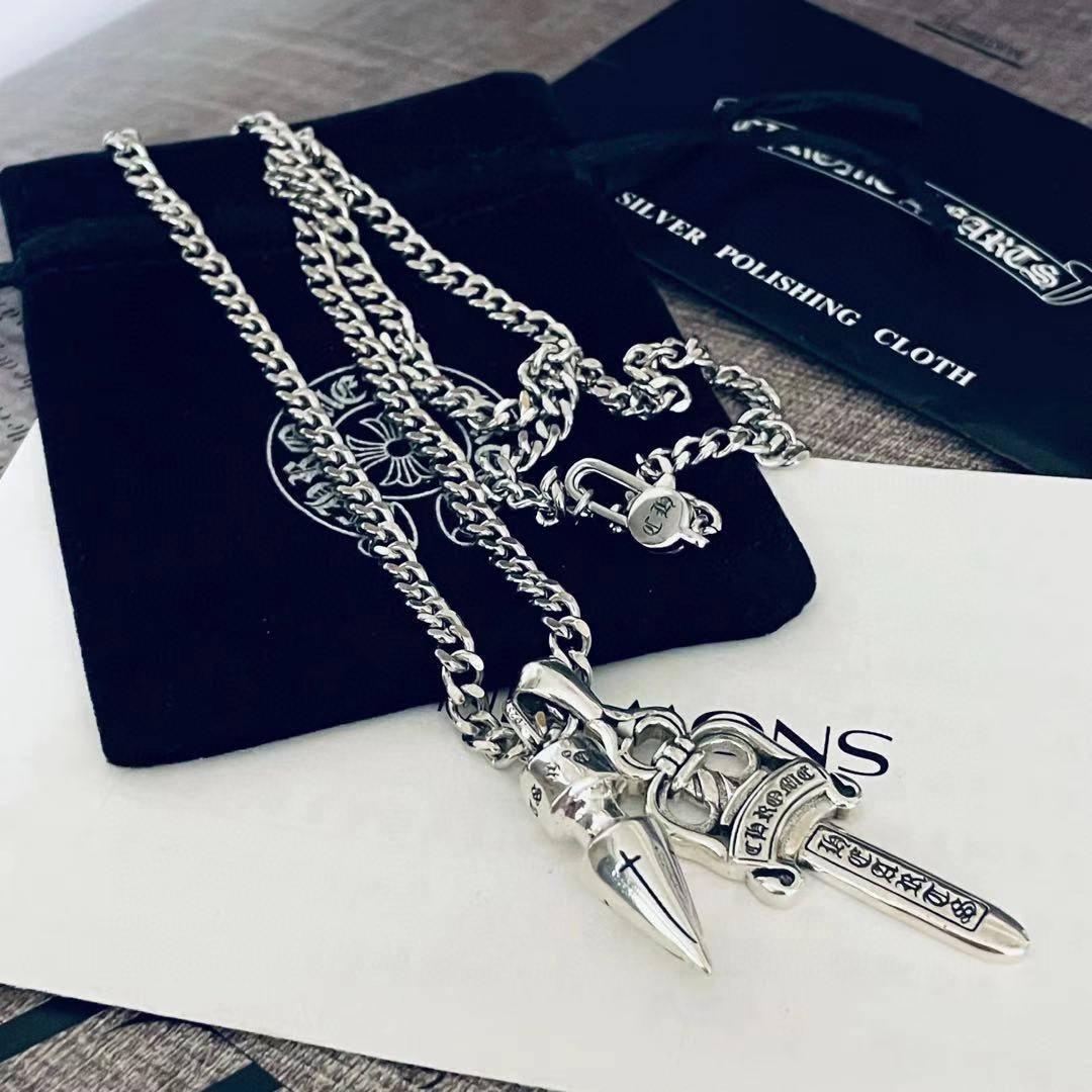 【2024】【Chrome Hearts】ネックレス、新しいネックレス万能シンプルファッションオーナメント 男女兼用