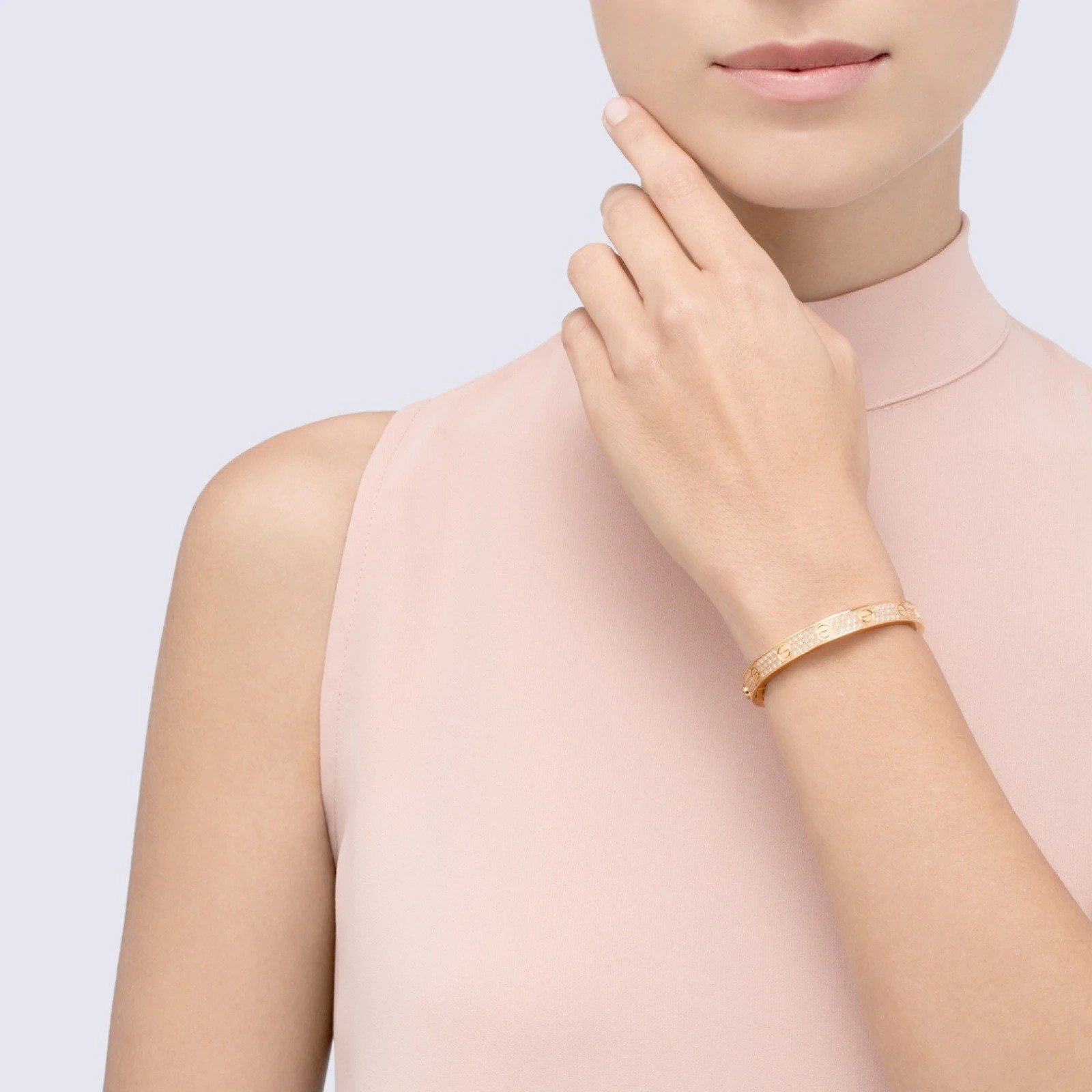 【Cartier】カルティエ LOVE BRACELET, DIAMOND-PAVED ブレスレット、パヴェダイヤモンド