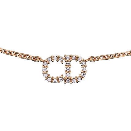 Dior 直営店買付！新作 CDクリスタル ロゴ ネックレス　２色