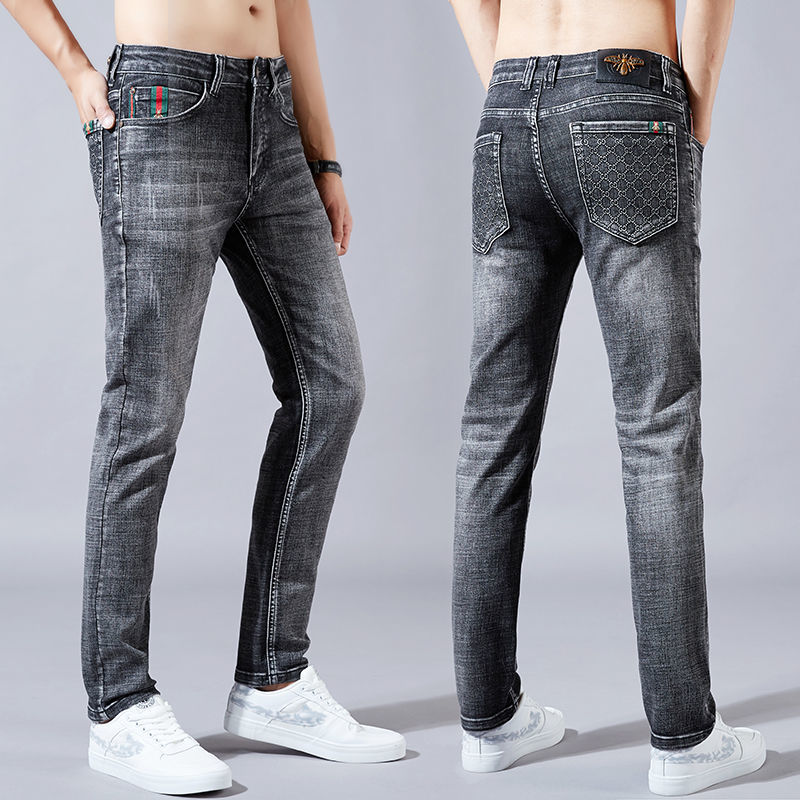 【2024】Gucci公式旗艦店 刺繍ロゴ 　新作ジーンズ