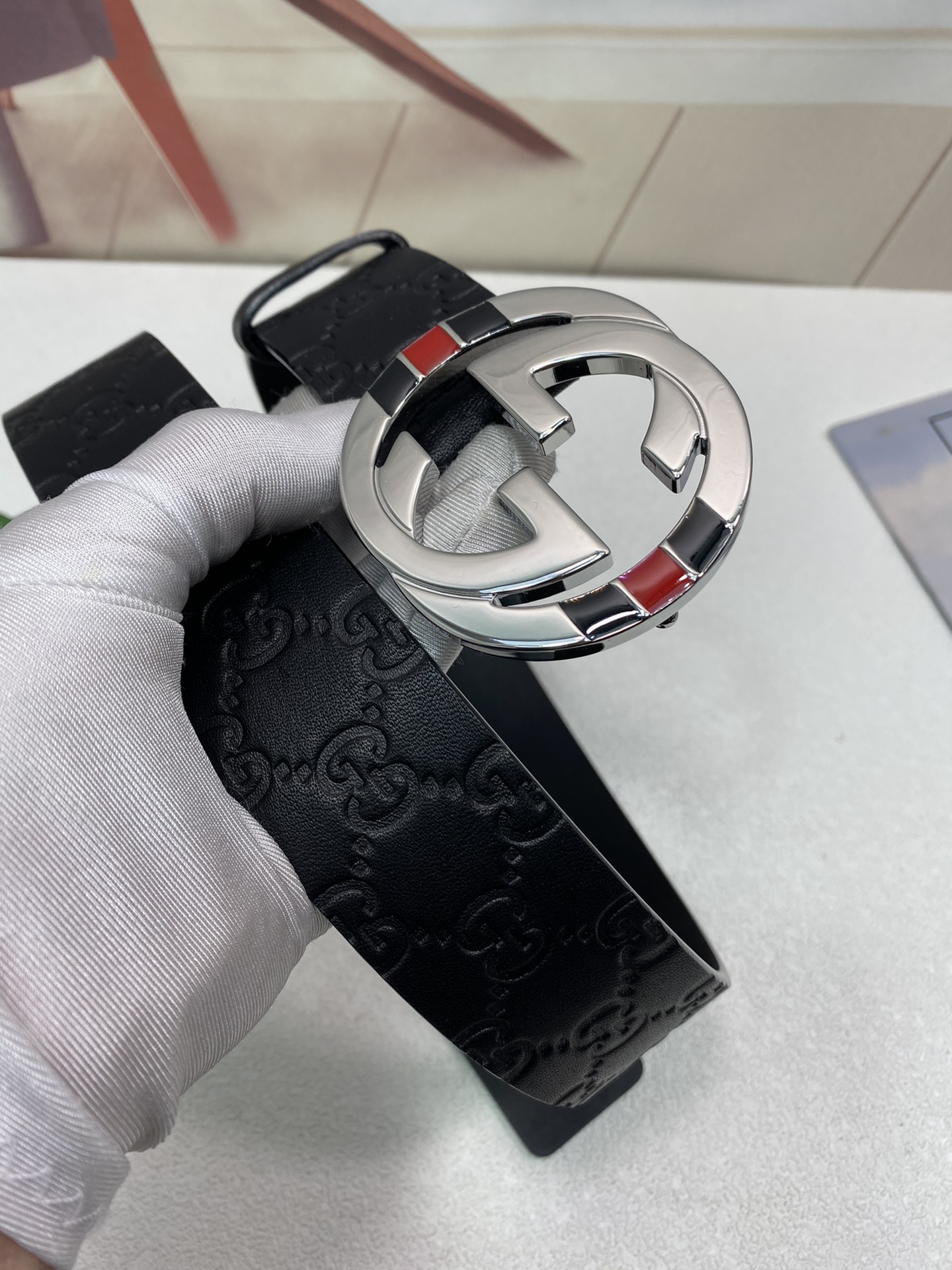 【GUCCI】(クッチ) 3.8cm   ベルト メンズ