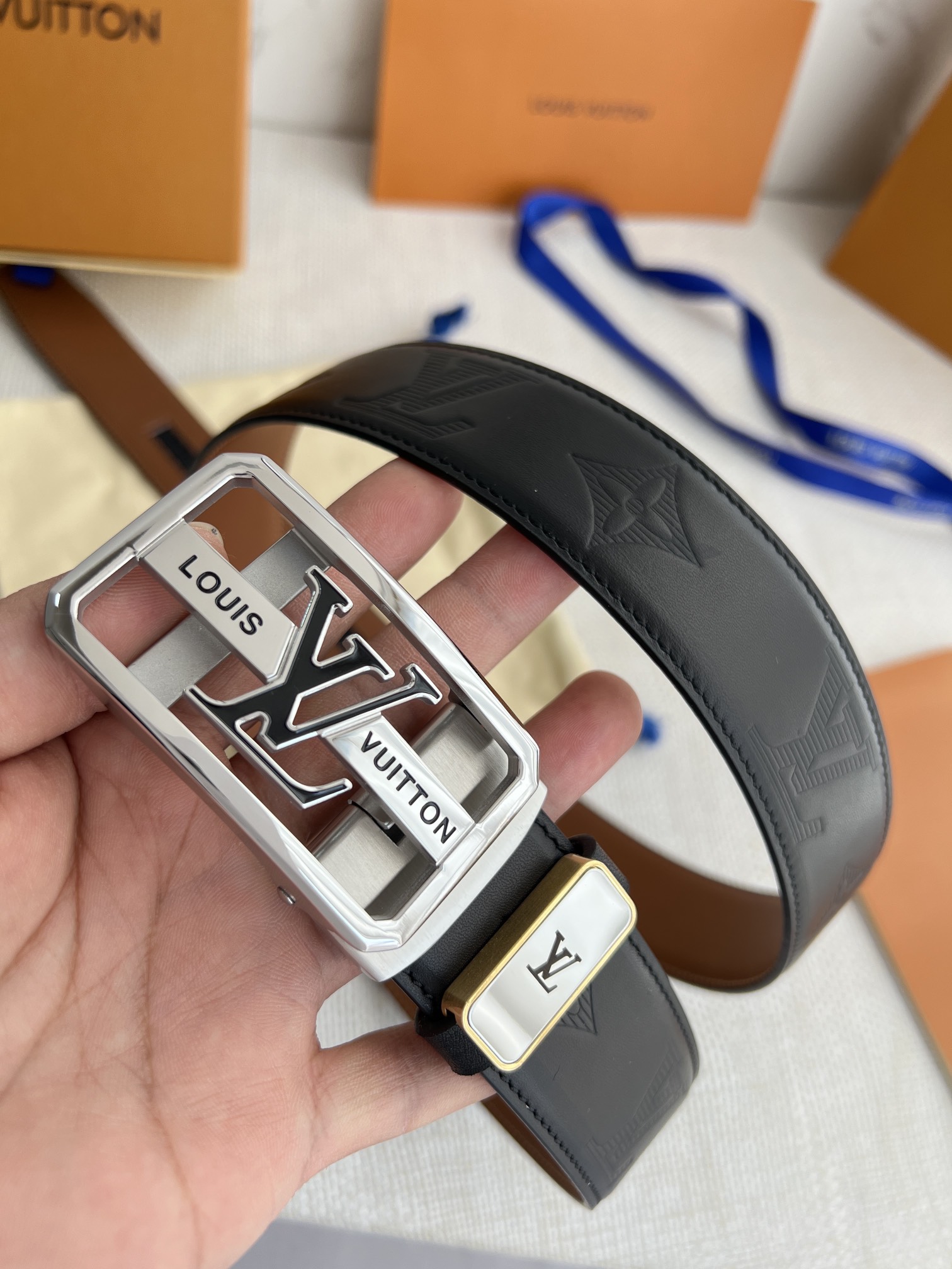 【LOUIS VUITTON】(ルイヴィトン) 3.5cm   ベルト メンズ