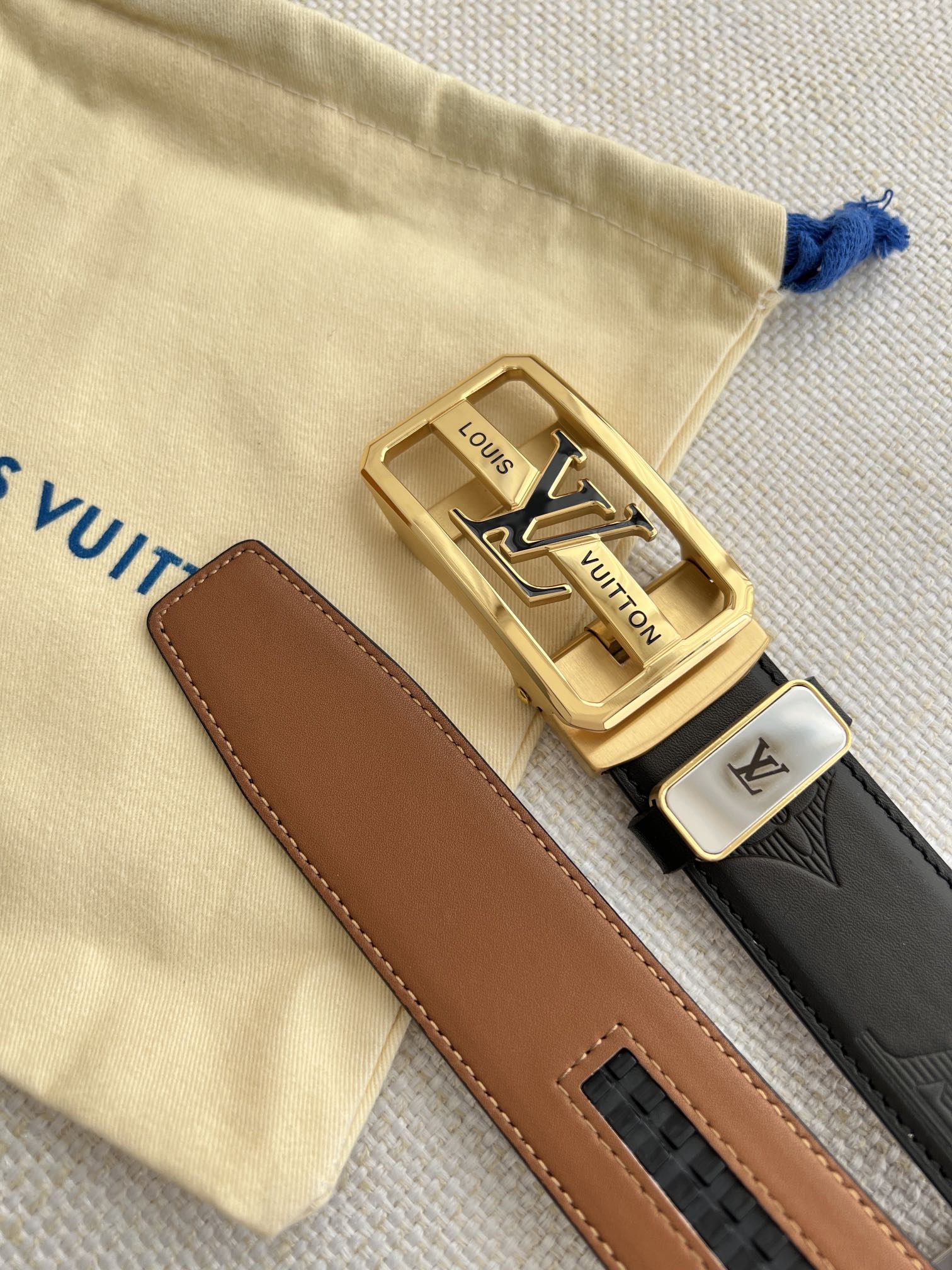 【LOUIS VUITTON】(ルイヴィトン) 3.5cm   ベルト メンズ