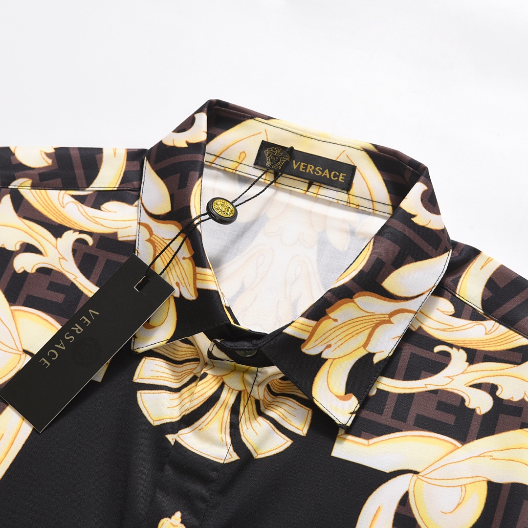 【2024】【VERSACE & FENDI 公式旗艦店】ヴェルサーチ  フェンディ  連名新作半袖シャツ ご好評に付き再入荷！