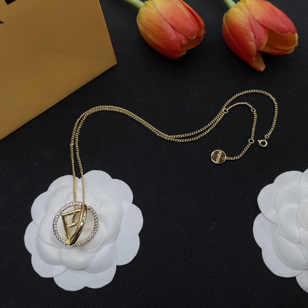 【2024】【FENDI】ネックレス、新しいネックレス万能シンプルファッションオーナメント