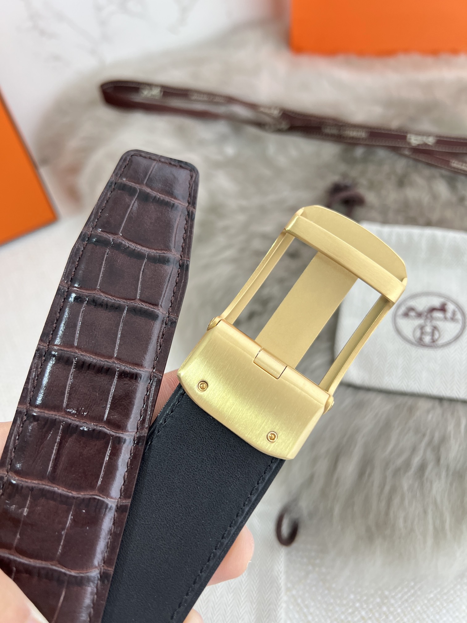 【HERMES】(エルメス) 3.5cmベルト メンズ