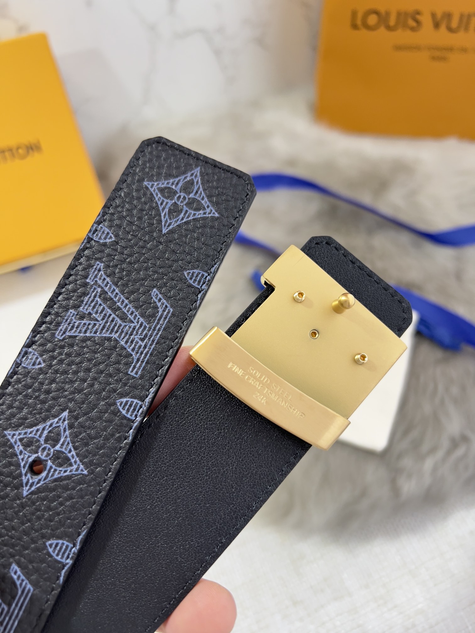 【LOUIS VUITTON】(ルイヴィトン) 3.8cmベルト メンズ