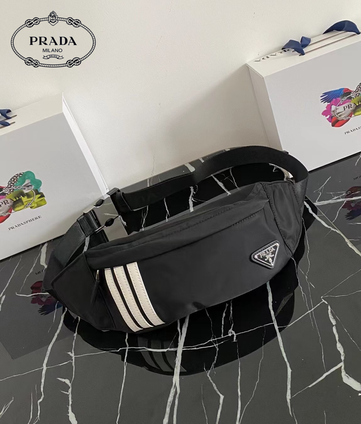 【2024】【PRADA 公式 旗艦店】プラダ  ウエストポーチ 当日出荷 好評に付き再入荷！26*12*7CM