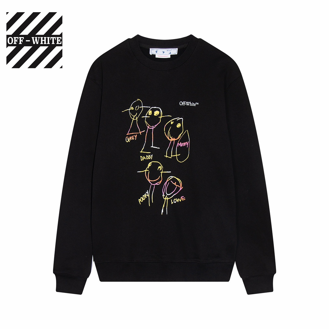 【OFF-WHITE  公式旗艦店】オフホワイトス丸首の衛衣ウェットご好評に付き再入荷！