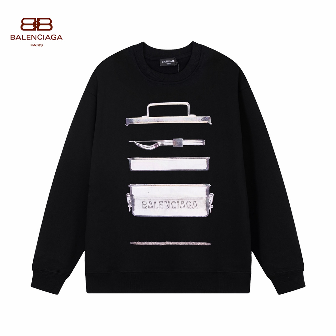 【2024】【BALENCIAGA 公式旗艦店】バレンシアガ 丸首の衛衣 スウェット ご好評に付き再入荷！