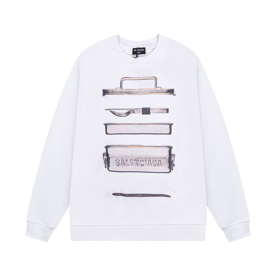 【2024】【BALENCIAGA 公式旗艦店】バレンシアガ 丸首の衛衣 スウェット ご好評に付き再入荷！