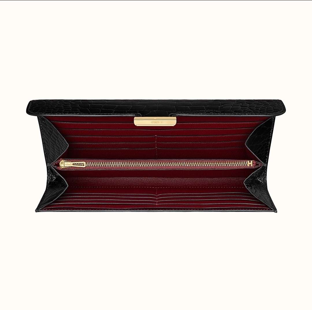 【HERMES】Constance long wallet アリゲーター ノワー