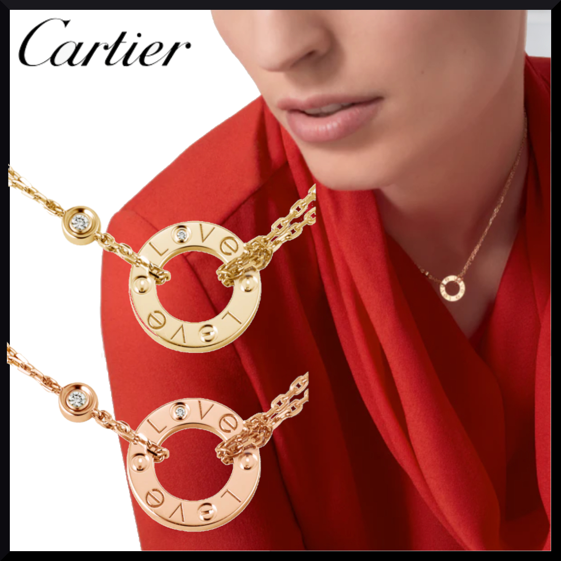 【Cartier】 LOVE ネックレス 18Kゴールド ダイヤモンド2個