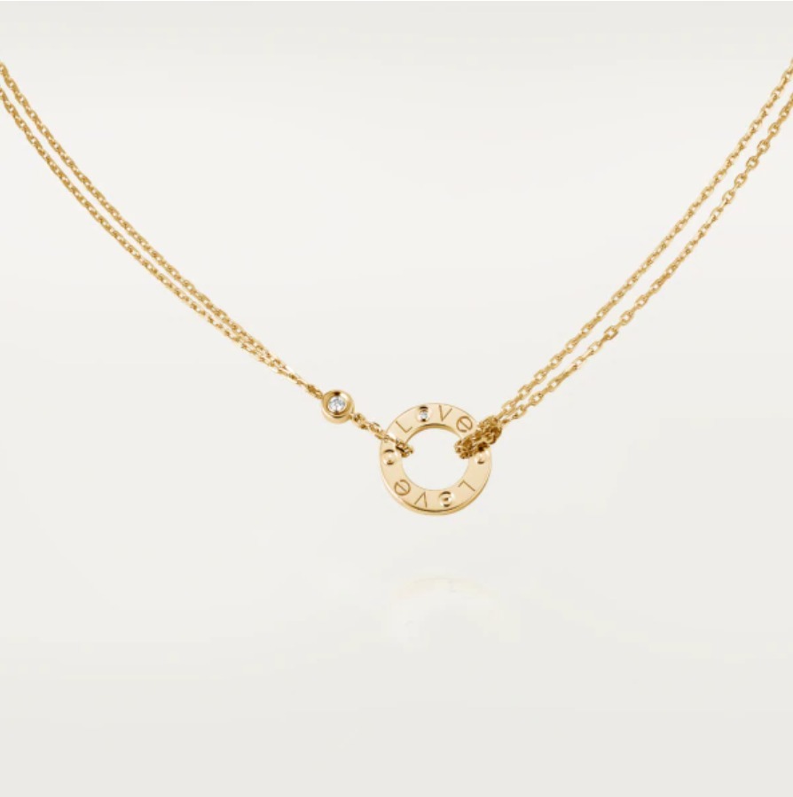 【Cartier】 LOVE ネックレス 18Kゴールド ダイヤモンド2個