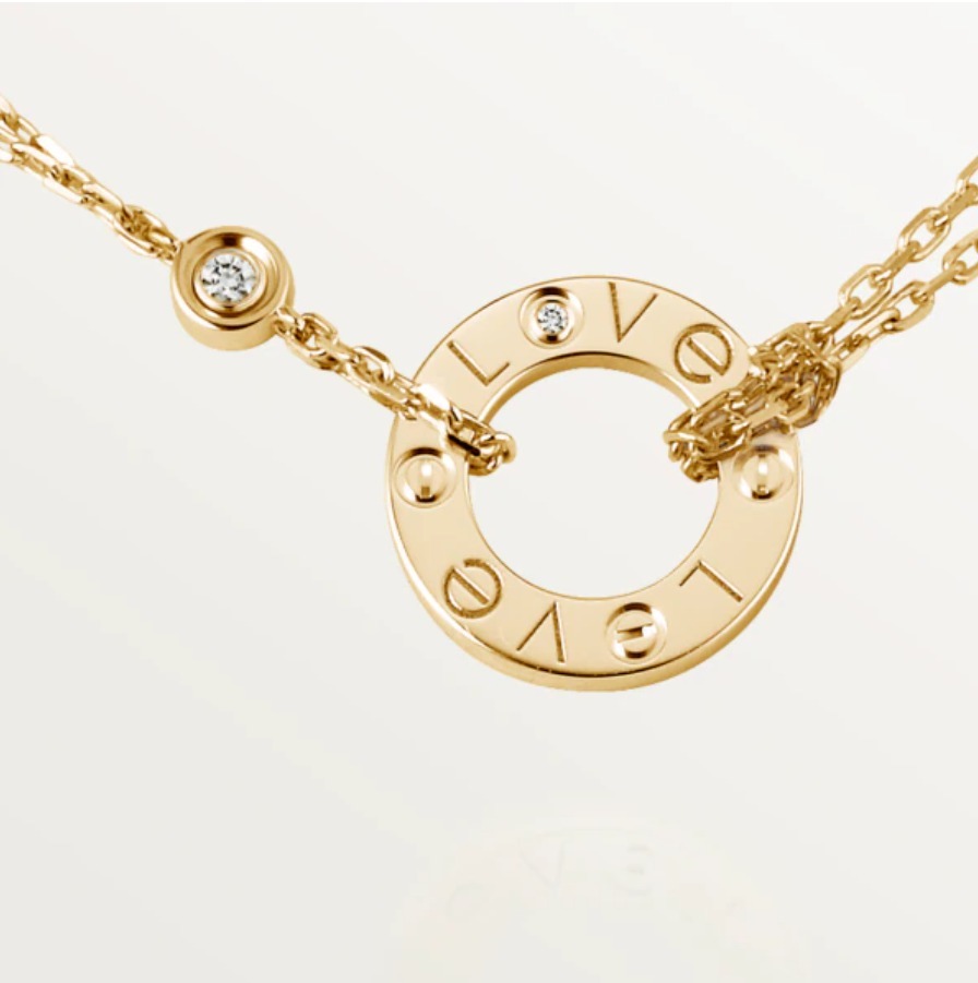 【Cartier】 LOVE ネックレス 18Kゴールド ダイヤモンド2個