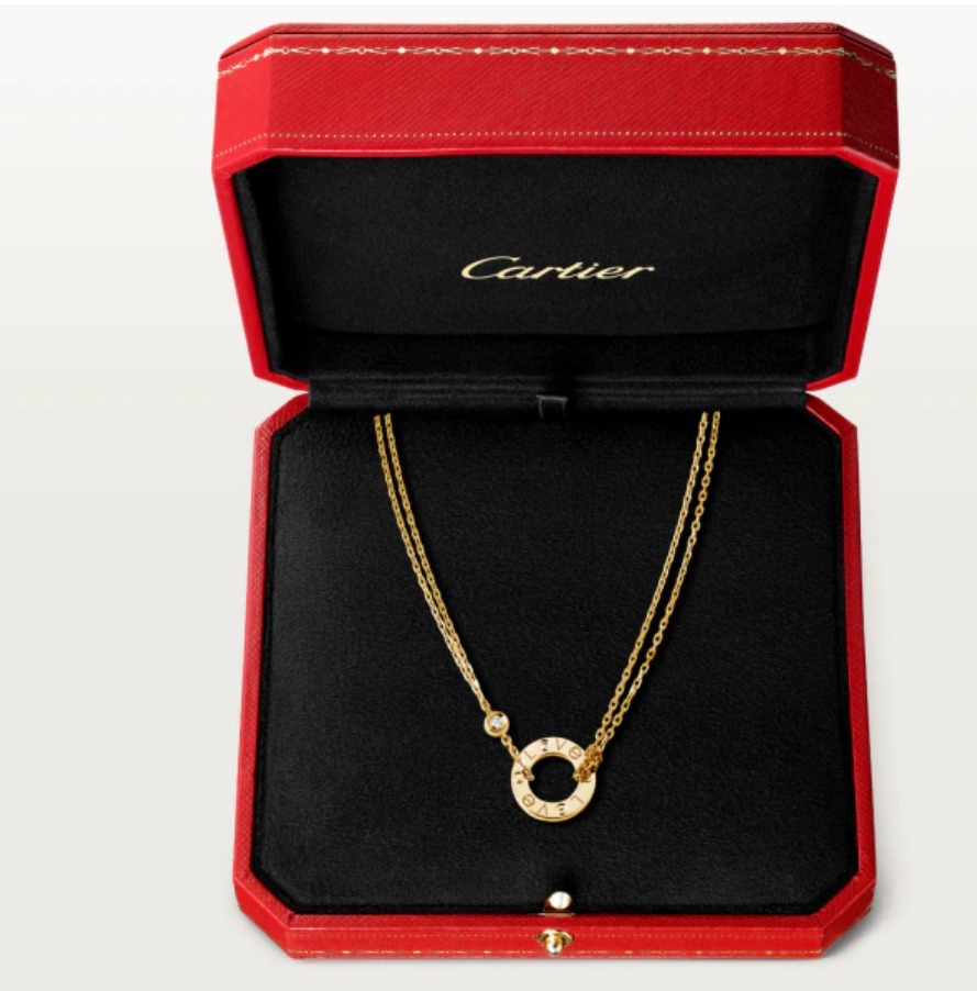 【Cartier】 LOVE ネックレス 18Kゴールド ダイヤモンド2個