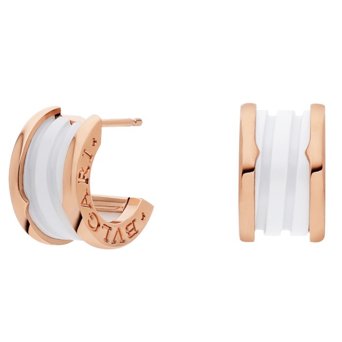 BVLGARI ブルガリ イヤリング ビーゼロワン ピンクゴールド