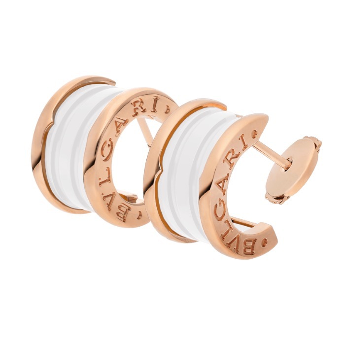 BVLGARI ブルガリ イヤリング ビーゼロワン ピンクゴールド