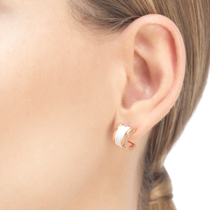 BVLGARI ブルガリ イヤリング ビーゼロワン ピンクゴールド