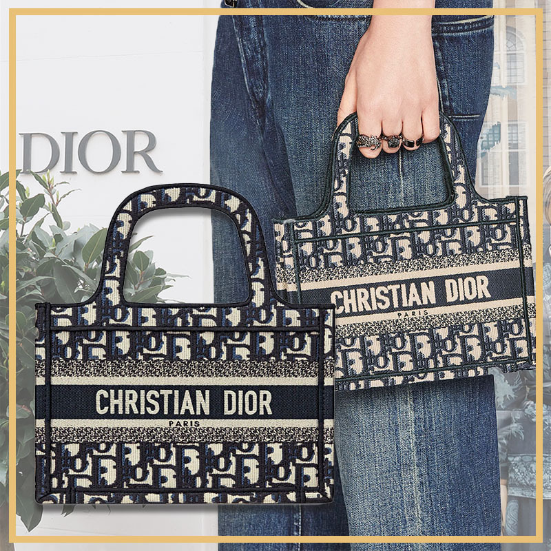 大人可愛い♪DIOR BOOK TOTEブックトート ミニバッグ オブリーク