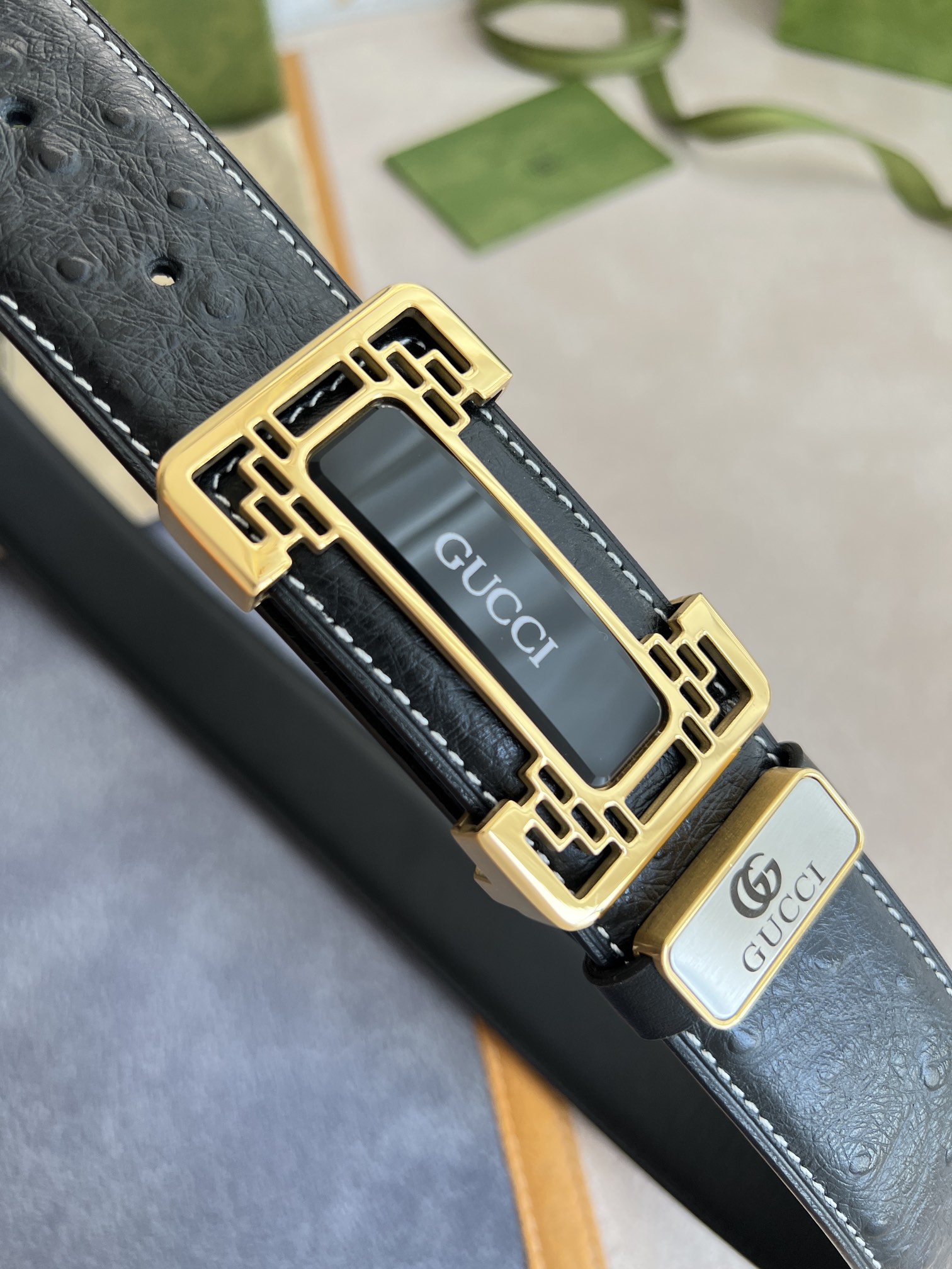 【2024】【 GUCCI】(クッチ)  3.8cm   ベルト メンズ