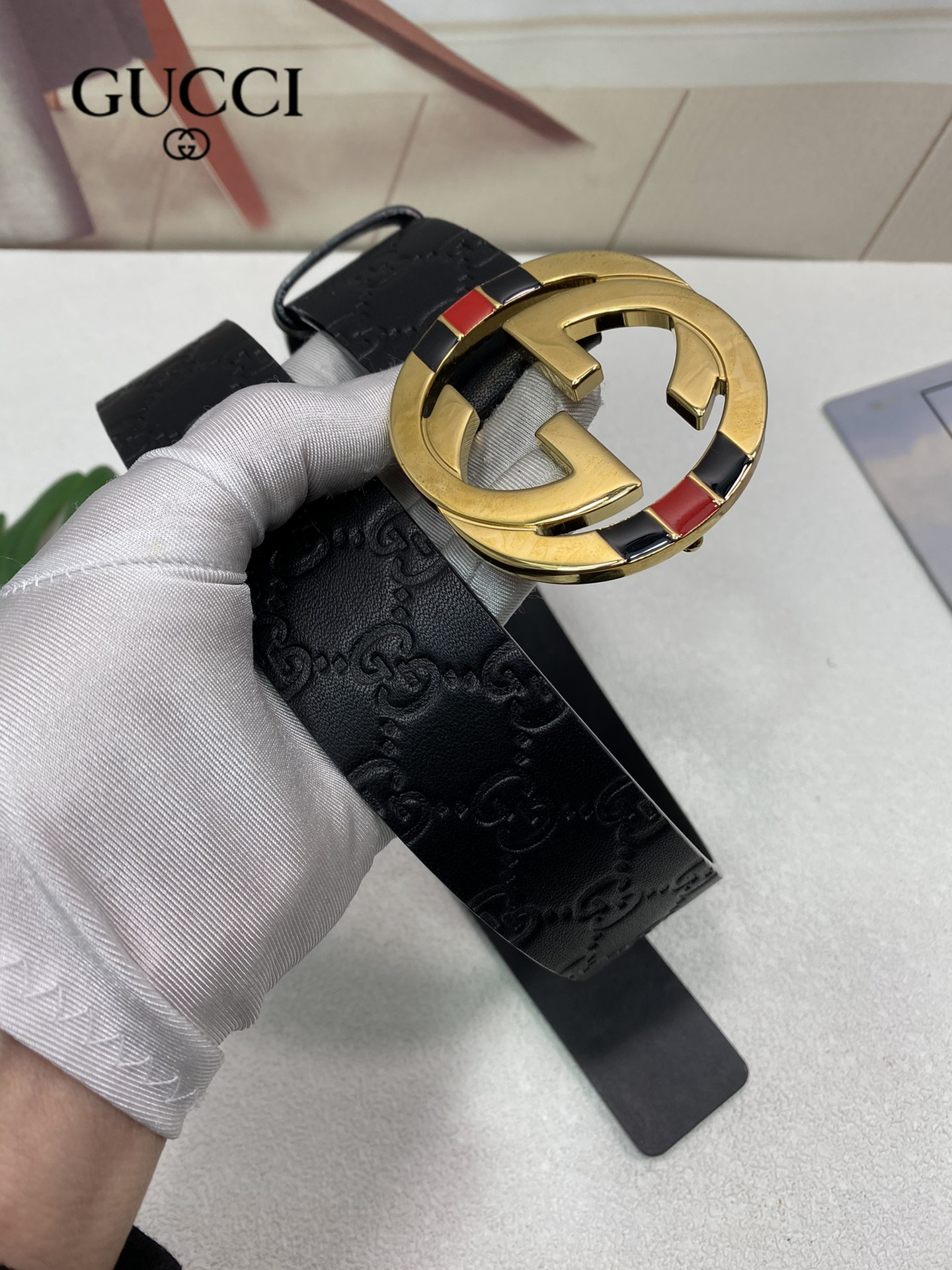 【GUCCI】(クッチ) 3.8cm   ベルト メンズ