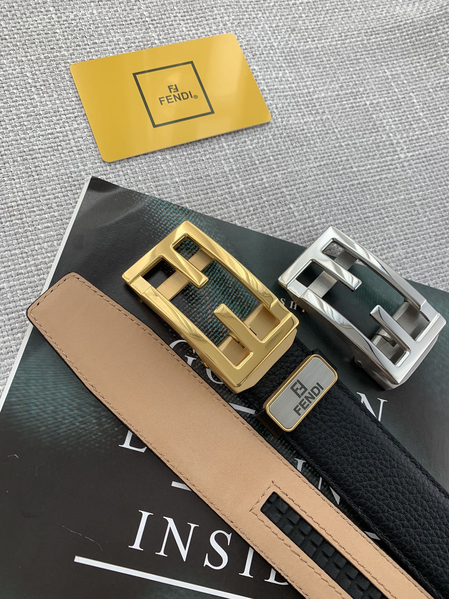 【2024】【FENDI】(フェンディ) 3.5cm   ベルト メンズ