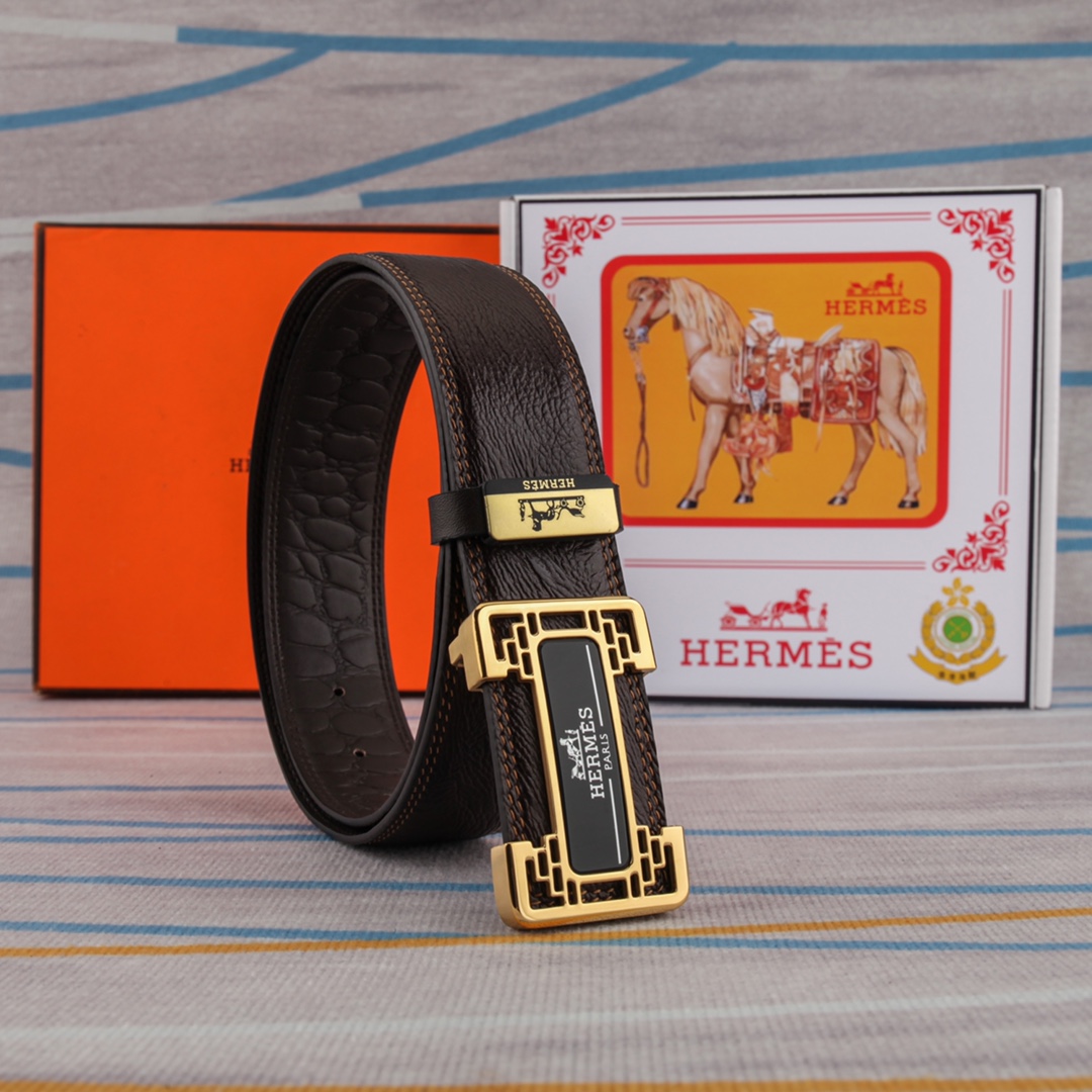 【2024】【HERMES】(エルメス) 3.8cmベルト メンズ