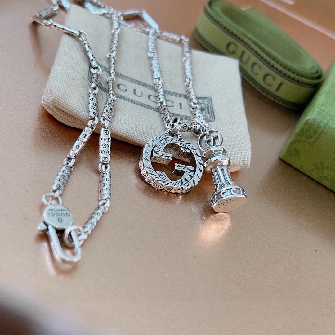 【2024】【GUCCI】ネックレス、新しいネックレス万能シンプルファッションオーナメント