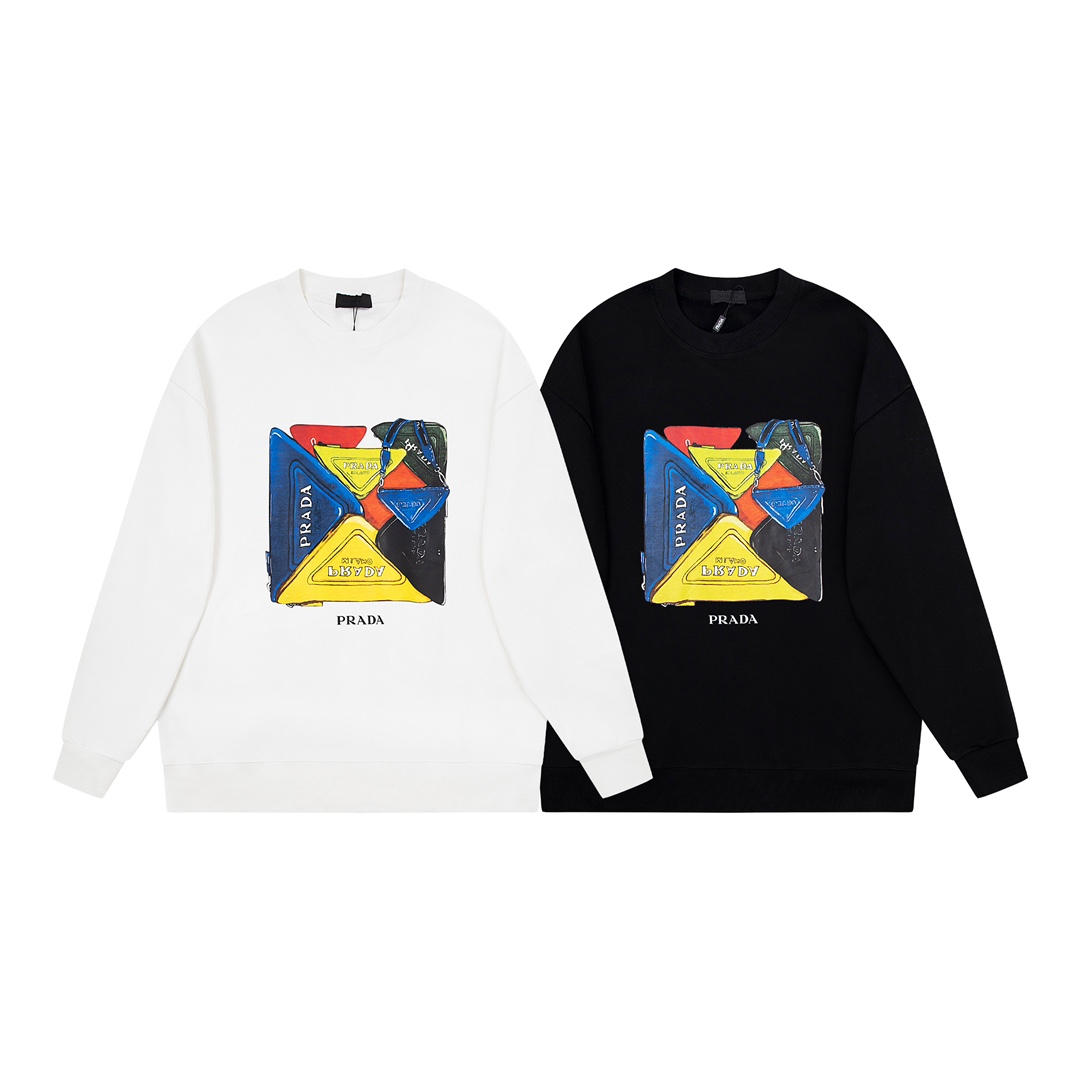 【PRADA  公式旗艦店】プラダ 丸首の衛衣 スウェットご好評に付き再入荷！