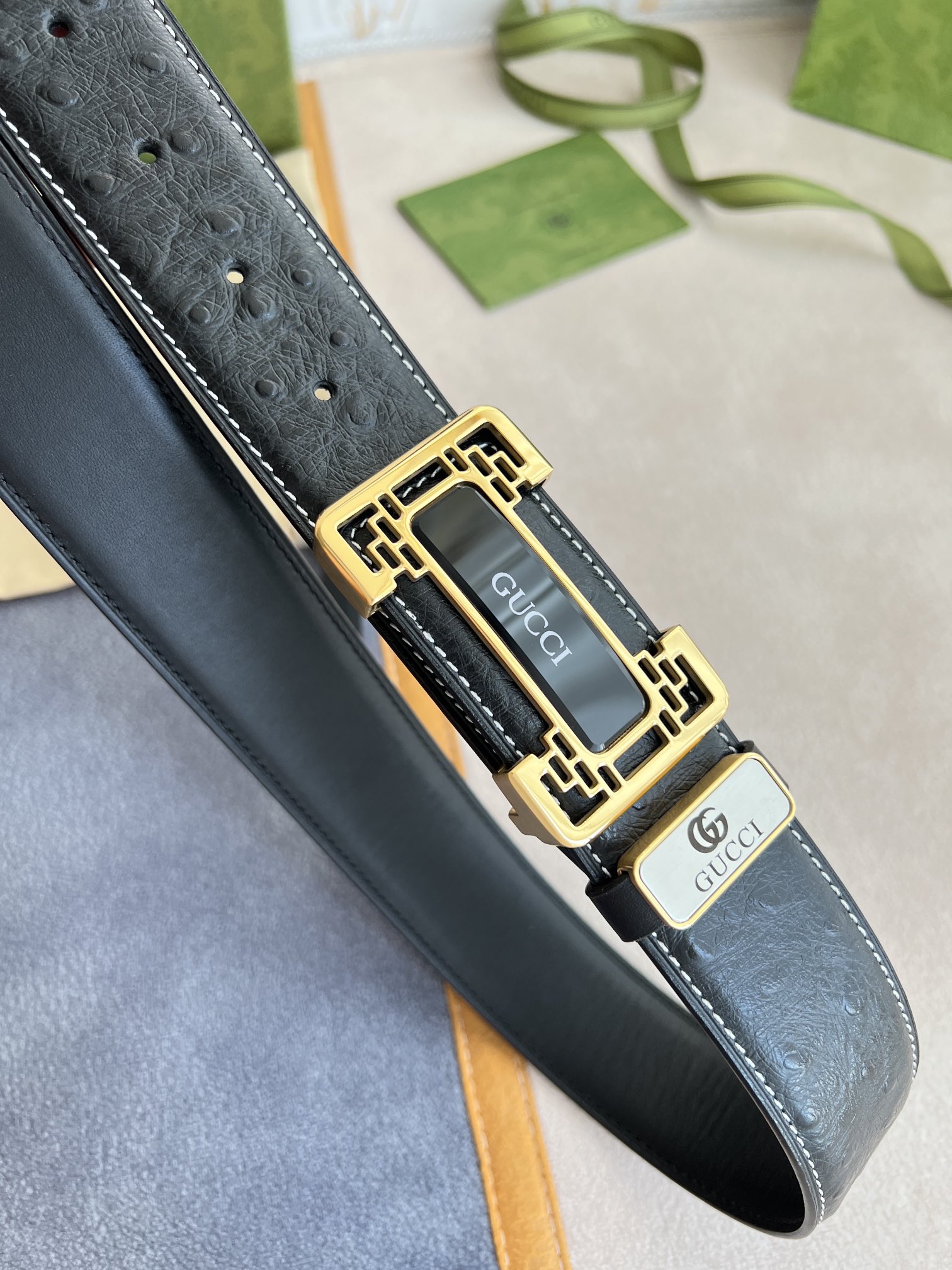 【2024】【 GUCCI】(クッチ)  3.8cm   ベルト メンズ