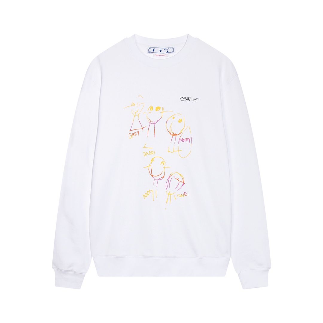 【OFF-WHITE  公式旗艦店】オフホワイトス丸首の衛衣ウェットご好評に付き再入荷！