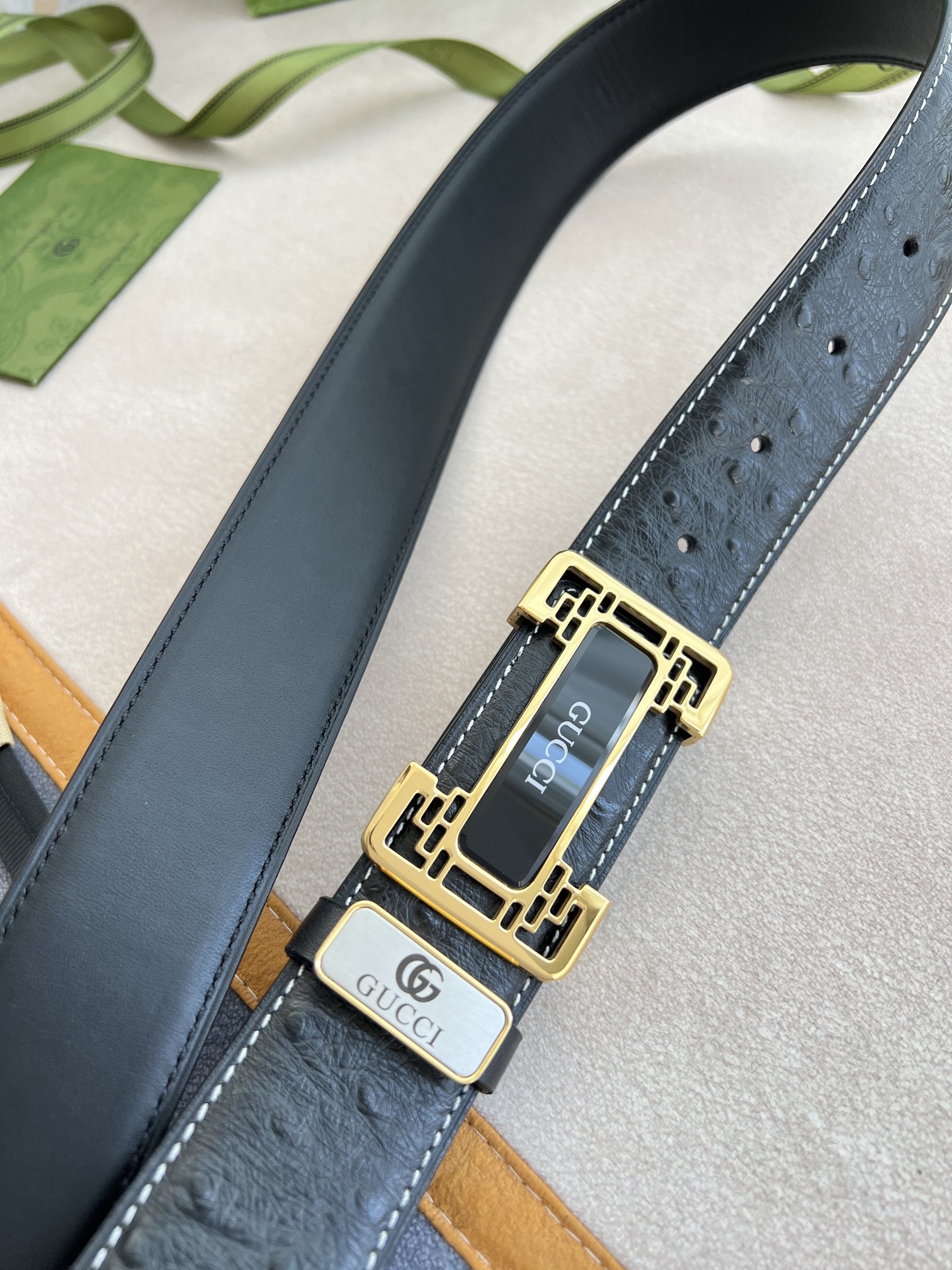 【2024】【 GUCCI】(クッチ)  3.8cm   ベルト メンズ