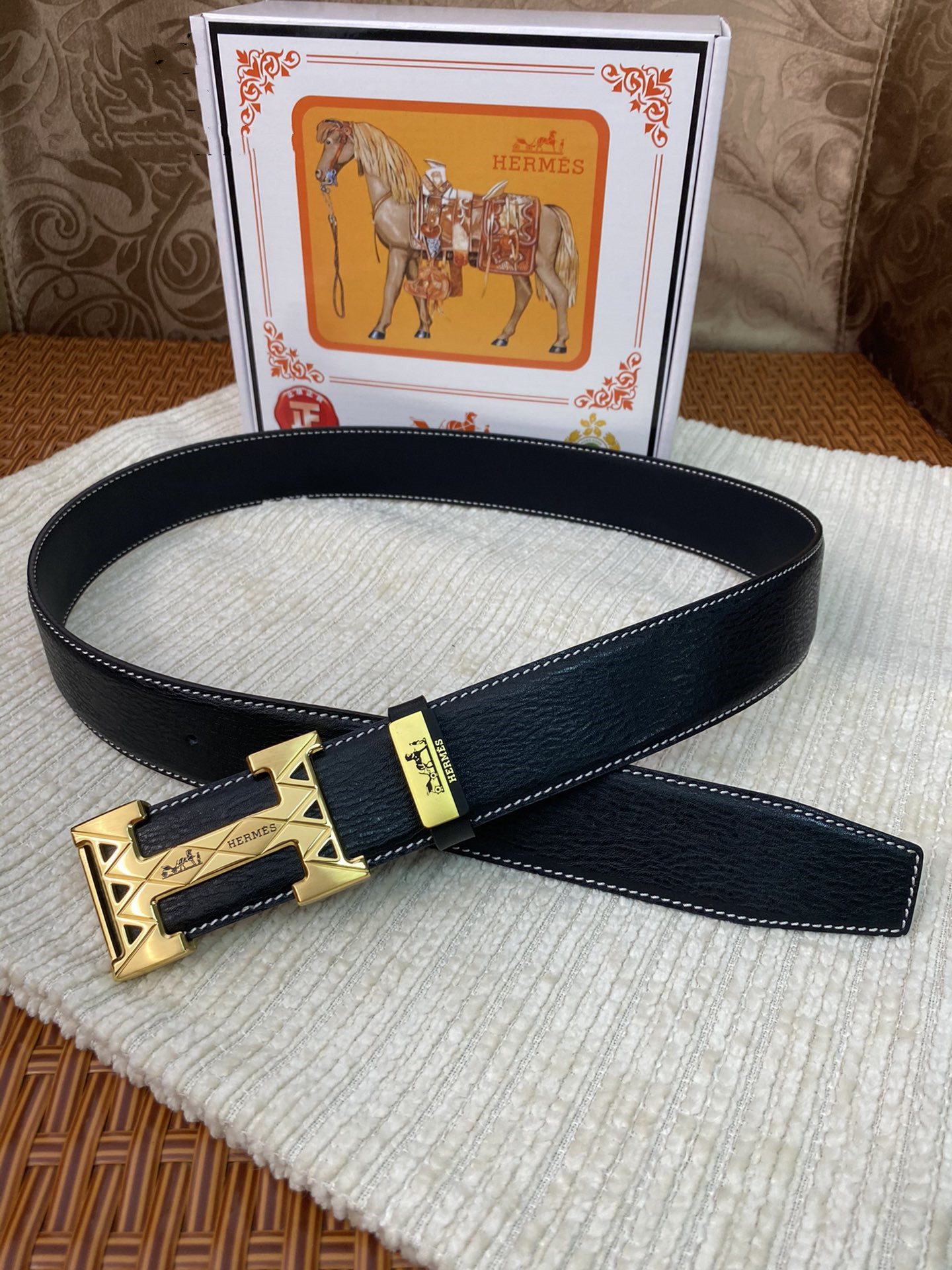 【HERMES】(エルメス) 3.8cm   ベルト メンズ