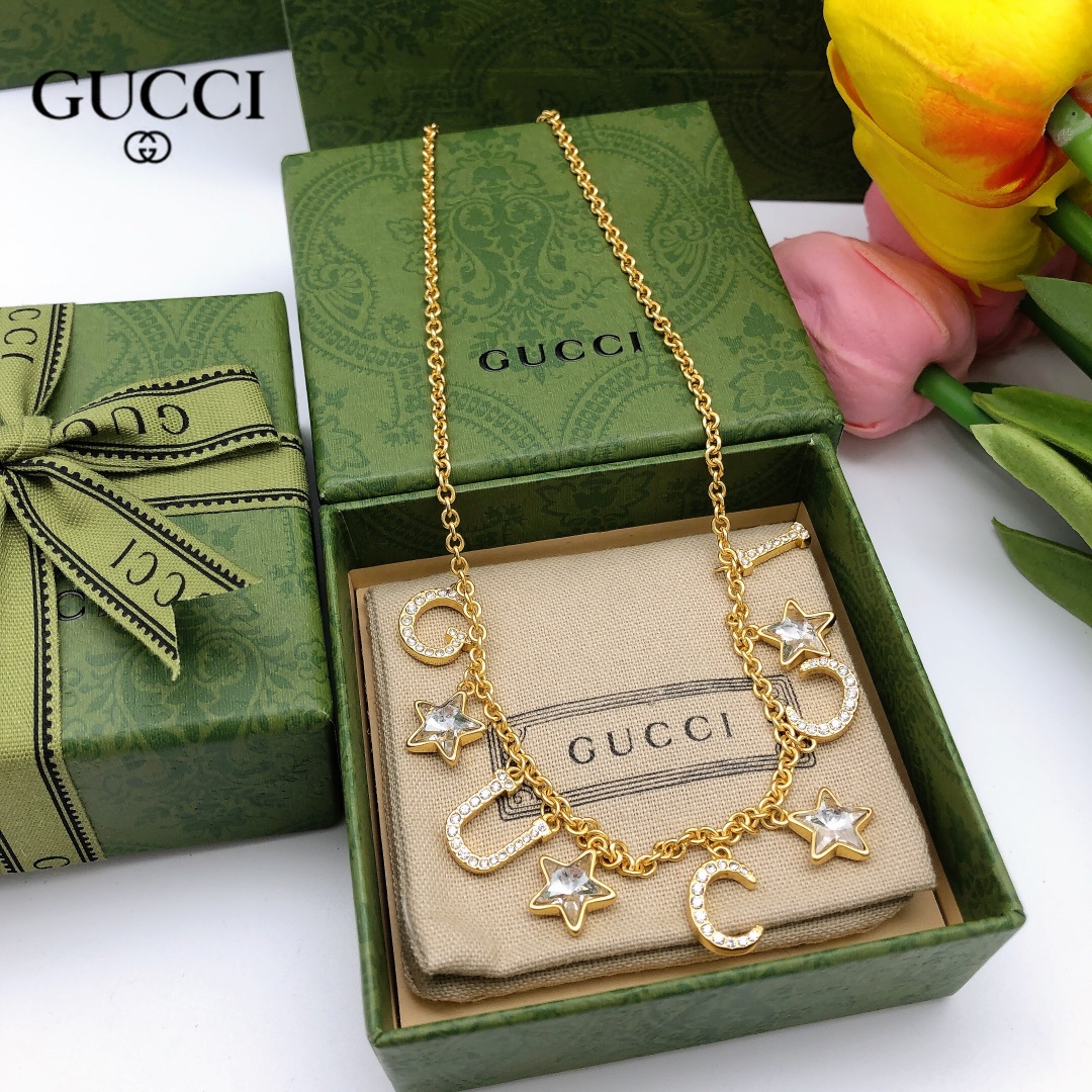 【GUCCI】ネックレス、新しいネックレス万能シンプルファッションオーナメント