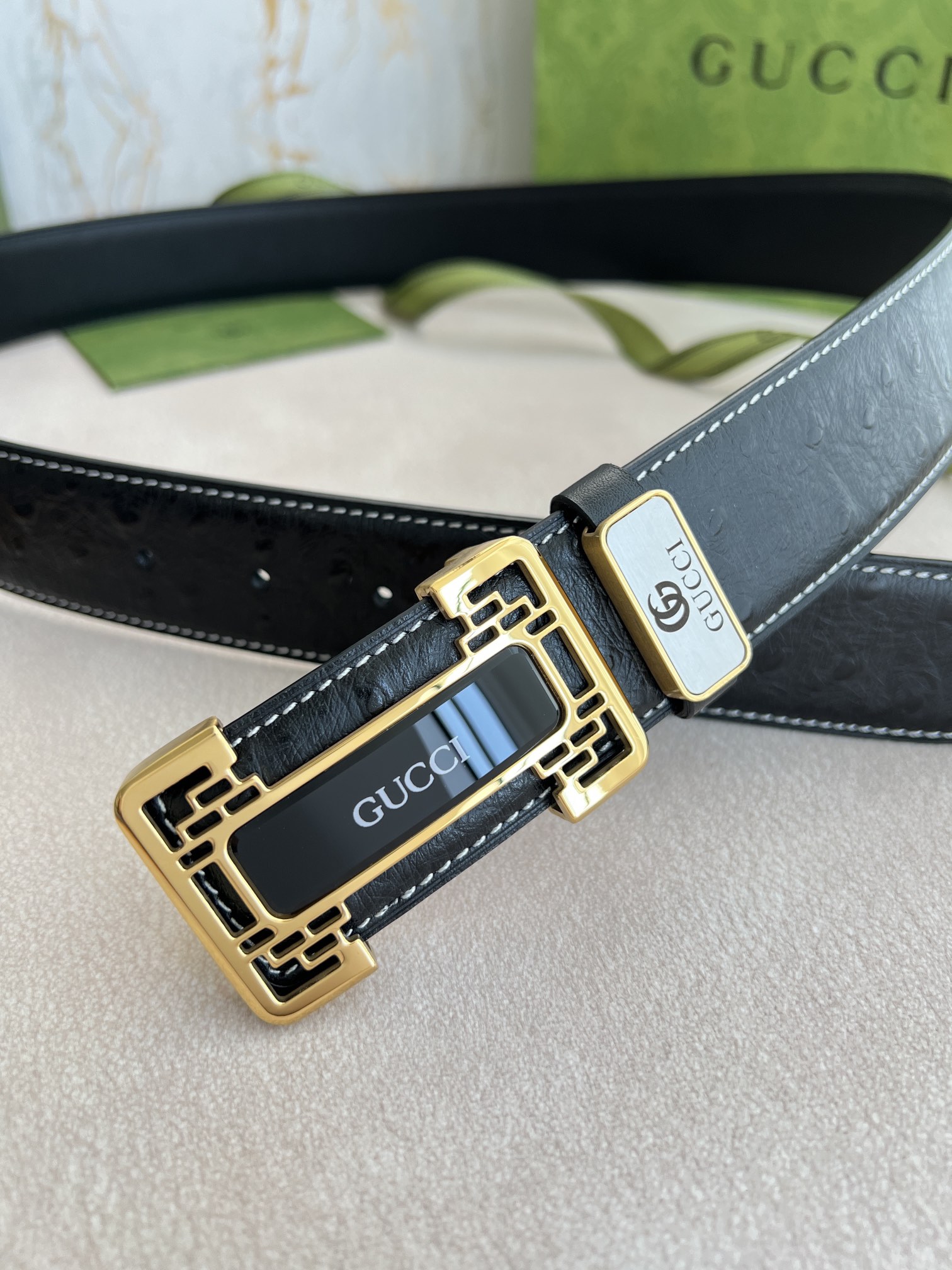 【2024】【 GUCCI】(クッチ)  3.8cm   ベルト メンズ