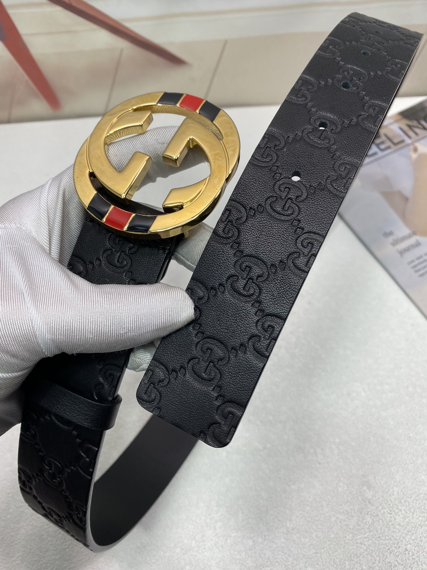 【GUCCI】(クッチ) 3.8cm   ベルト メンズ