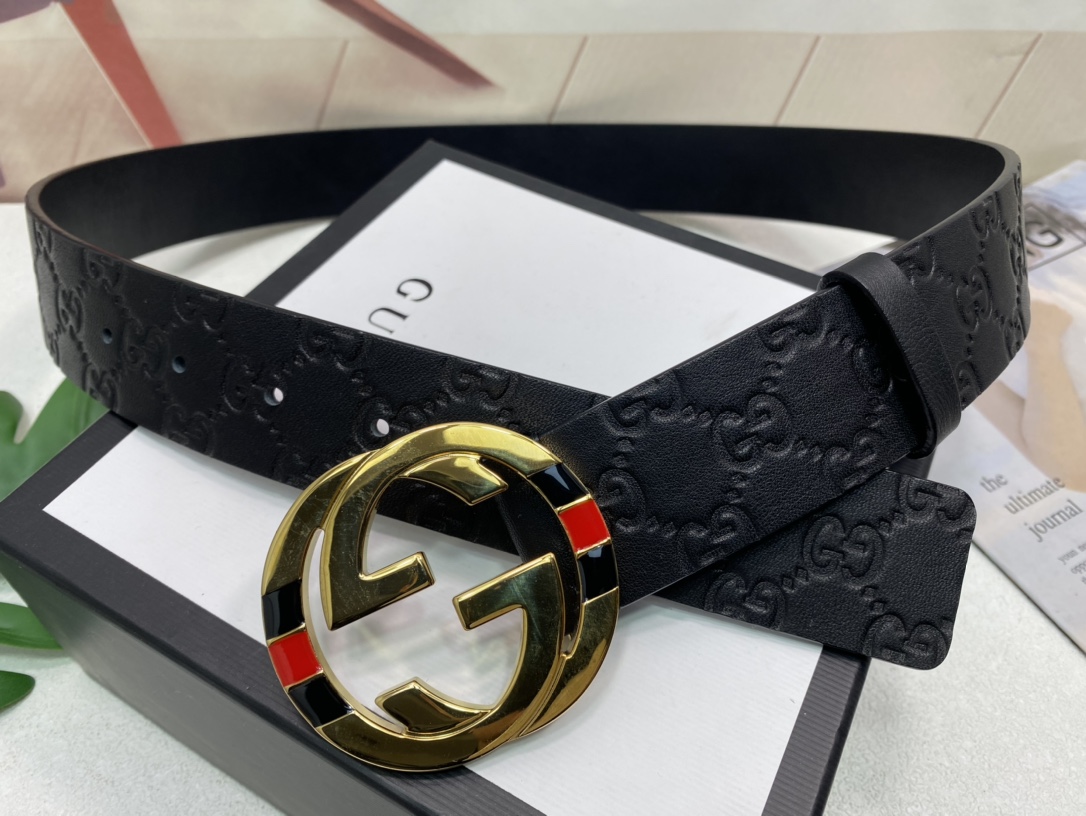 【GUCCI】(クッチ) 3.8cm   ベルト メンズ