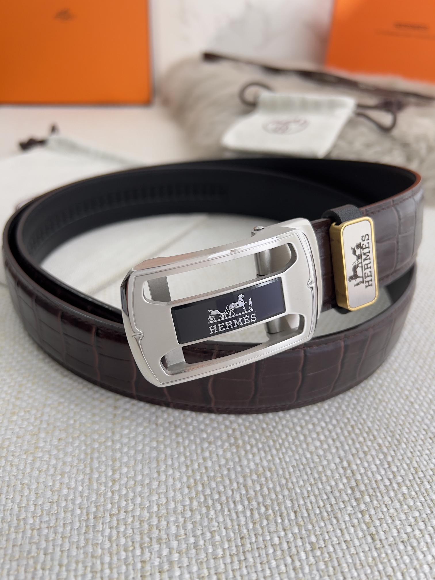 【HERMES】(エルメス) 3.5cmベルト メンズ