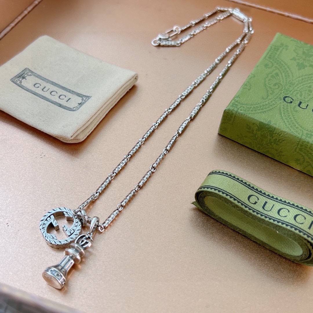 【2024】【GUCCI】ネックレス、新しいネックレス万能シンプルファッションオーナメント