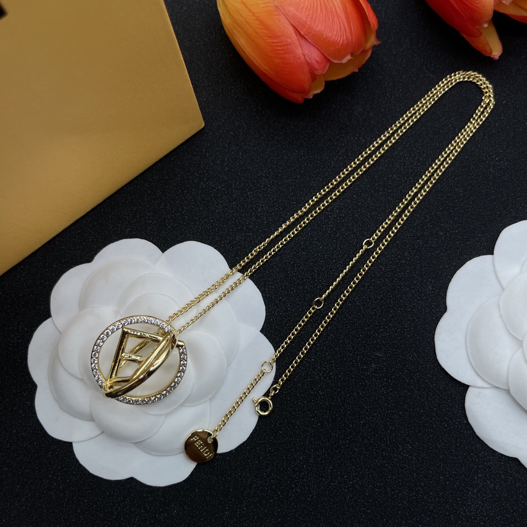 【2024】【FENDI】ネックレス、新しいネックレス万能シンプルファッションオーナメント