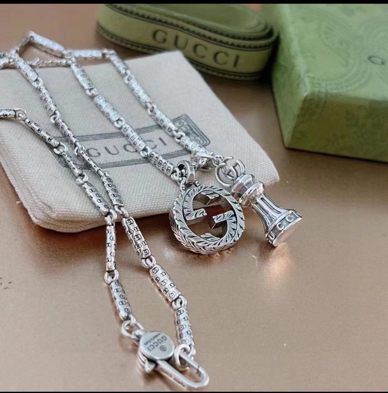 【2024】【GUCCI】ネックレス、新しいネックレス万能シンプルファッションオーナメント