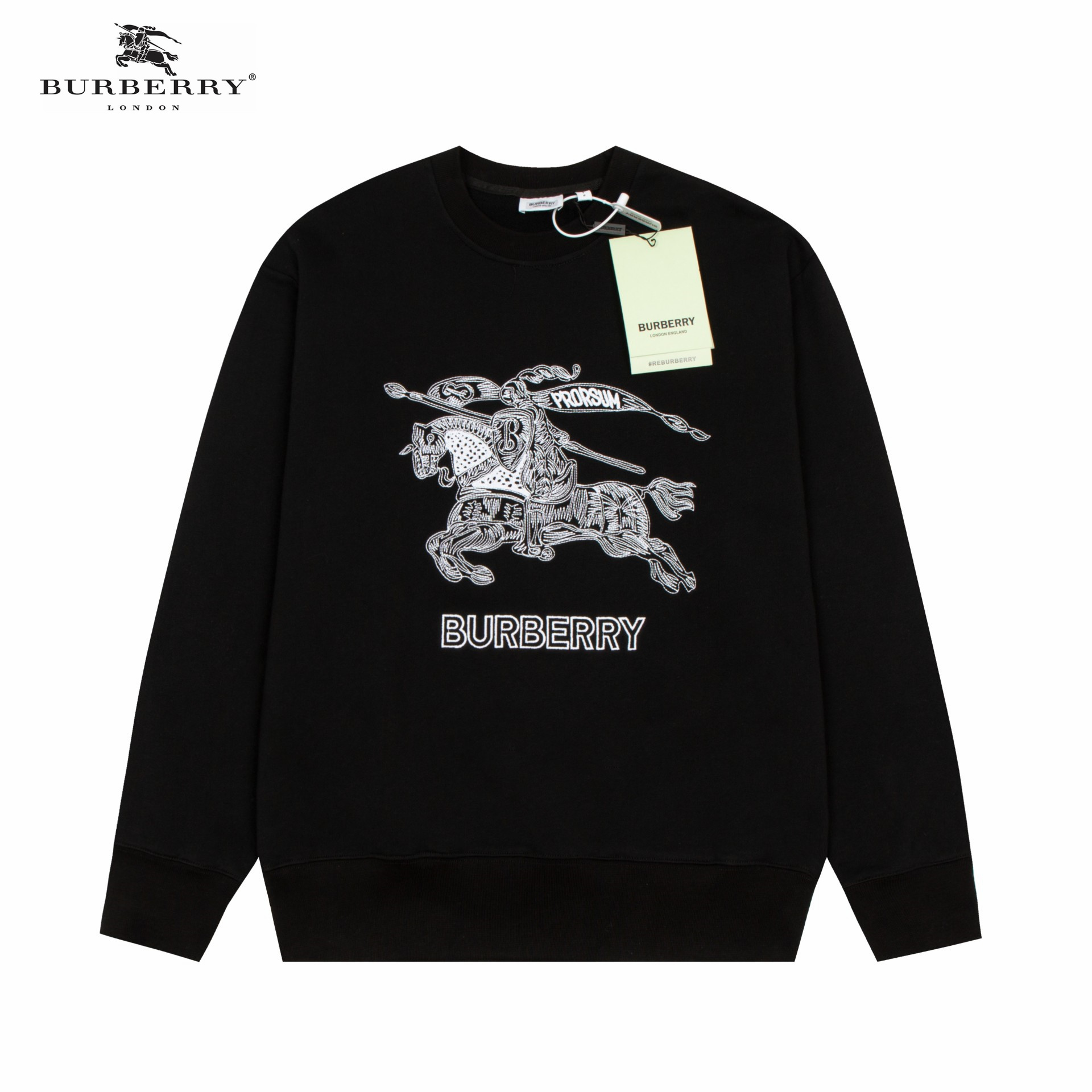 【BURBERRY  公式旗艦店】バーバリー 丸首の衛衣  パーカー ウェットご好評に付き再入荷！