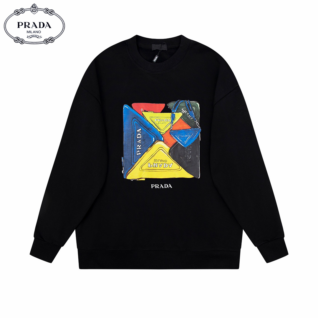 【PRADA  公式旗艦店】プラダ 丸首の衛衣 スウェットご好評に付き再入荷！